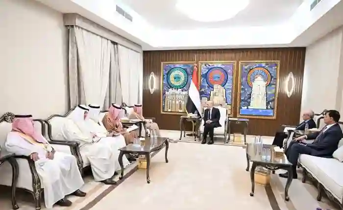 العليمي يستقبل الأمين العام لمجلس التعاون الخليجي