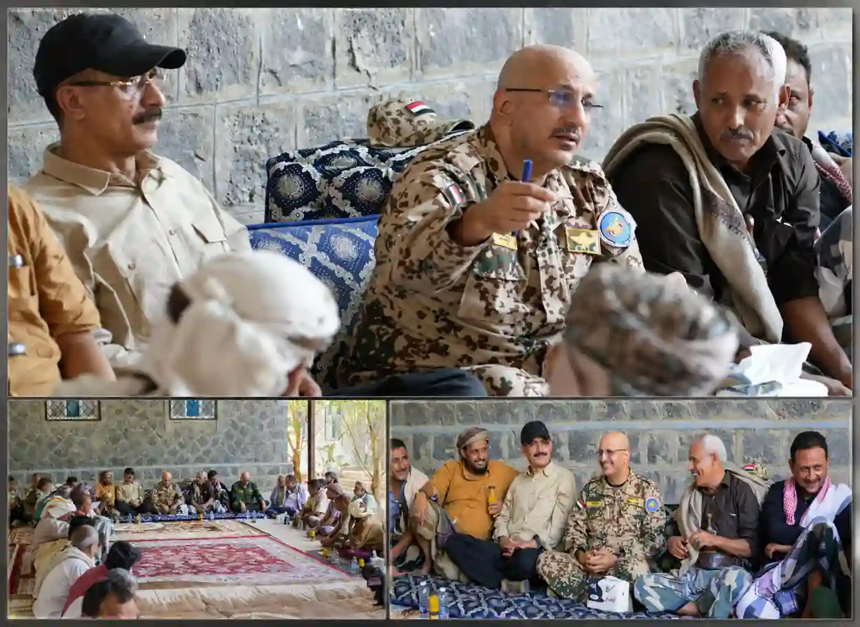 فيديو | الفريق طارق صالح يلتقي مشايخ الوازعية ويؤكد: حان الوقت لاستعادة الدولة من قبضة المشروع الإيراني